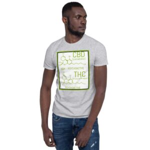 CBD Cannabidiol Chemical formula T-Shirt - Sport Grey - Front