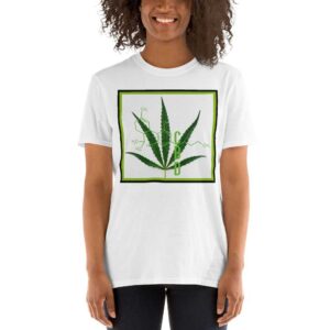 Cannabis Leaf Short Sleeve Unisex T-Shirt - White