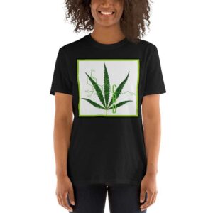 Cannabis Leaf Short Sleeve Unisex T-Shirt - Black