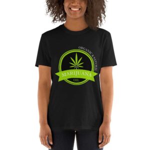 Organic & Natural Marijuana Oil T-shirt - Black - Woman
