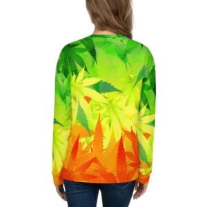 Colorful Hemp Leaf Unisex Sweatshirt