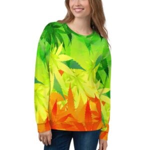Colorful Hemp Leaf Unisex Sweatshirt