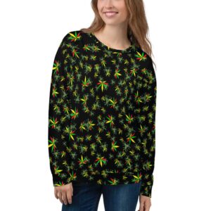Hemp Leaf Multi- Color Unisex Sweatshirt