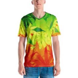 Colorful Hemp Leaf Men’s T-shirt